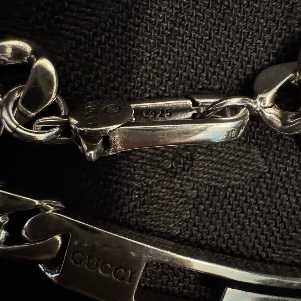 Gucci Silver S925 Cuban Link Jewelry Bracelet - Picture 4 of 5